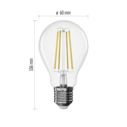 Bombilla LED regulable FILAMENT A60 E27/7,5W/230V 4000K