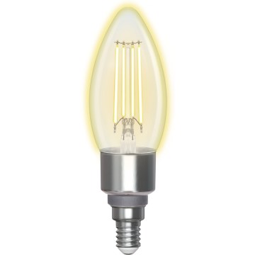 Bombilla LED regulable FILAMENT C35 E14/4,5W/230V 2700-6500K Wi-Fi - Aigostar