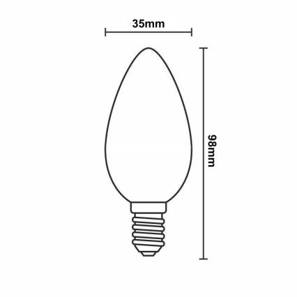 Bombilla LED regulable FILAMENT C35 E14/6W/230V 3000K