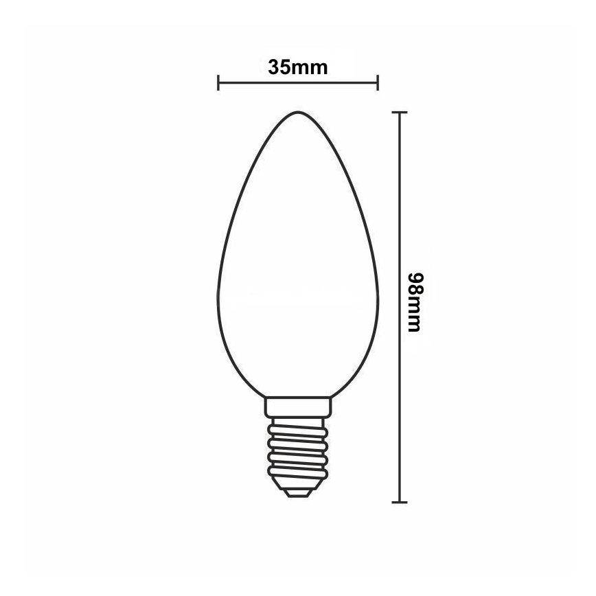 Bombilla LED regulable FILAMENT C35 E14/6W/230V 3000K