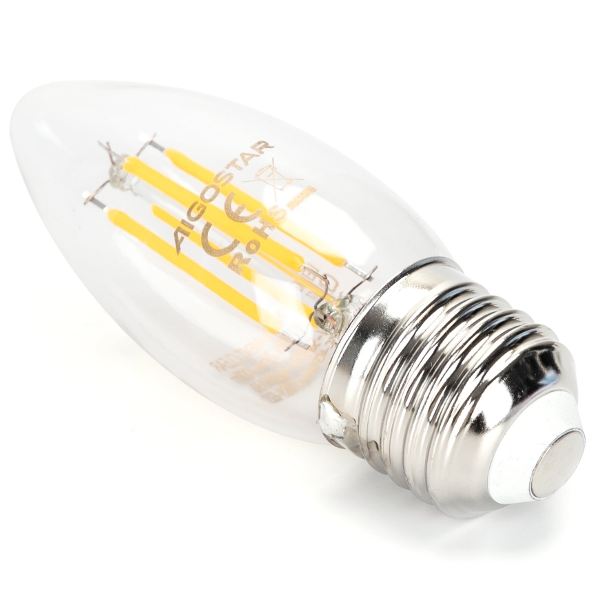 Bombilla LED regulable FILAMENT C35 E27/4W/230V 2700K - Aigostar