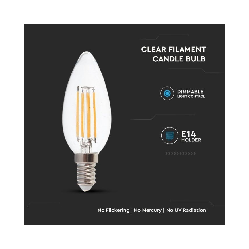 Bombilla LED regulable FILAMENT E14/4W/230V 3000K