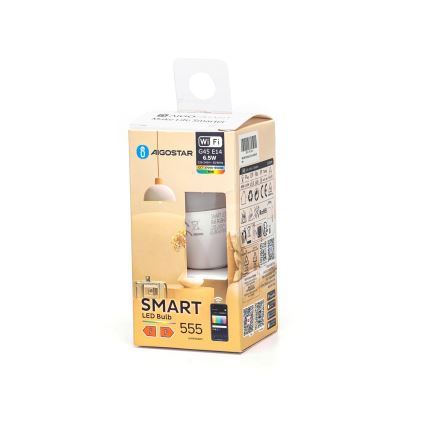 Bombilla LED regulable FILAMENT G45 E14/6,5W/230V 2700-6500K Wi-Fi - Aigostar