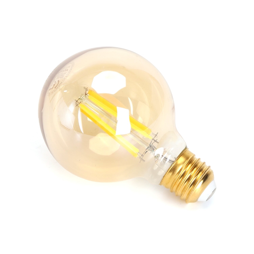 Bombilla LED regulable FILAMENT G80 E27/6W/230V 2700-6500K Wi-Fi - Aigostar