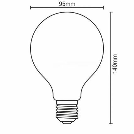 Bombilla LED regulable FILAMENT G95 E27/11W/230V 3000K