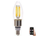 Bombilla LED regulable FILAMENT MESH Inteligente C35 E14/4,5W/230V 2700-6500K - Aigostar