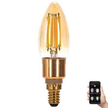 Bombilla LED regulable FILAMENT MESH Inteligente C35 E14/4,5W/230V 2700-6500K - Aigostar