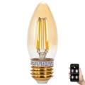 Bombilla LED regulable FILAMENT MESH Inteligente C35 E27/4,5W/230V 2700-6500K - Aigostar