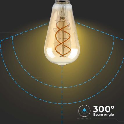 Bombilla LED regulable FILAMENT ST64 E27/4,8W/230V 1800K