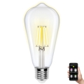 Bombilla LED regulable FILAMENT ST64 E27/6W/230V 2700-6500K Wi-Fi - Aigostar