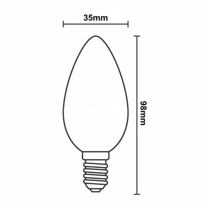Bombilla LED regulable FILAMENT VINTAGE C35 E14/6W/230V 2000K