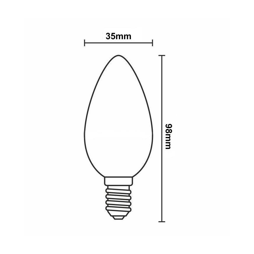 Bombilla LED regulable FILAMENT VINTAGE C35 E14/6W/230V 2000K