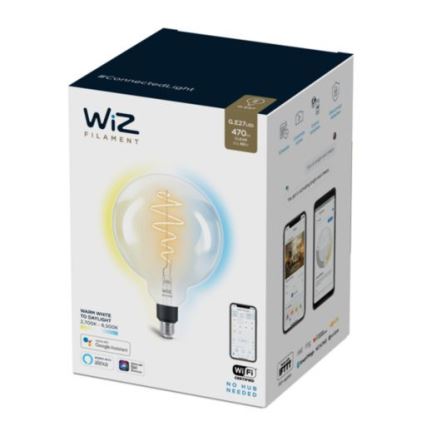 Bombilla LED regulable FILAMENT G200 E27/6,5W/230V 2700-6500K CRI 90 Wi-Fi - WiZ