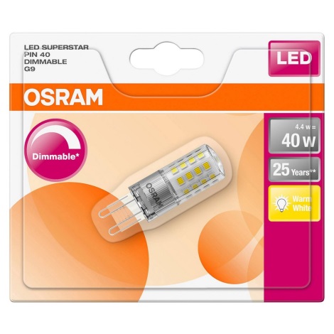 Bombilla LED regulable G9/4,4W/230V 2700K - Osram