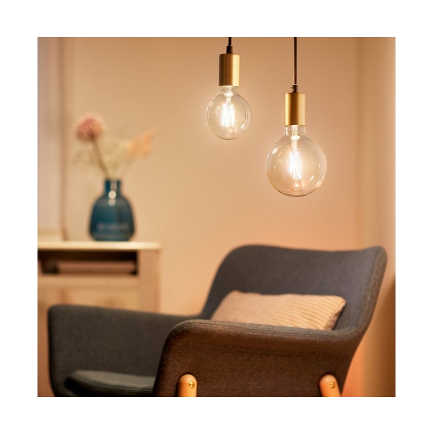 Bombilla LED regulable FILAMENT G95 E27/6,7W/230V 2700-6500K CRI 90 Wi-Fi - WiZ