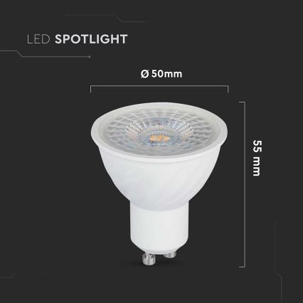 Bombilla LED regulable GU10/6W/230V 3000K 110°