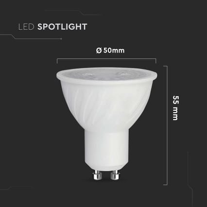 Bombilla LED regulable GU10/6W/230V 6500K 38°