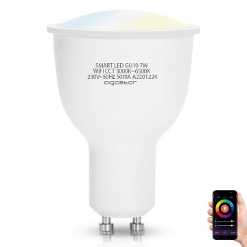 Bombilla LED regulable GU10/7W/230V 3000-6500K Wi-Fi - Aigostar
