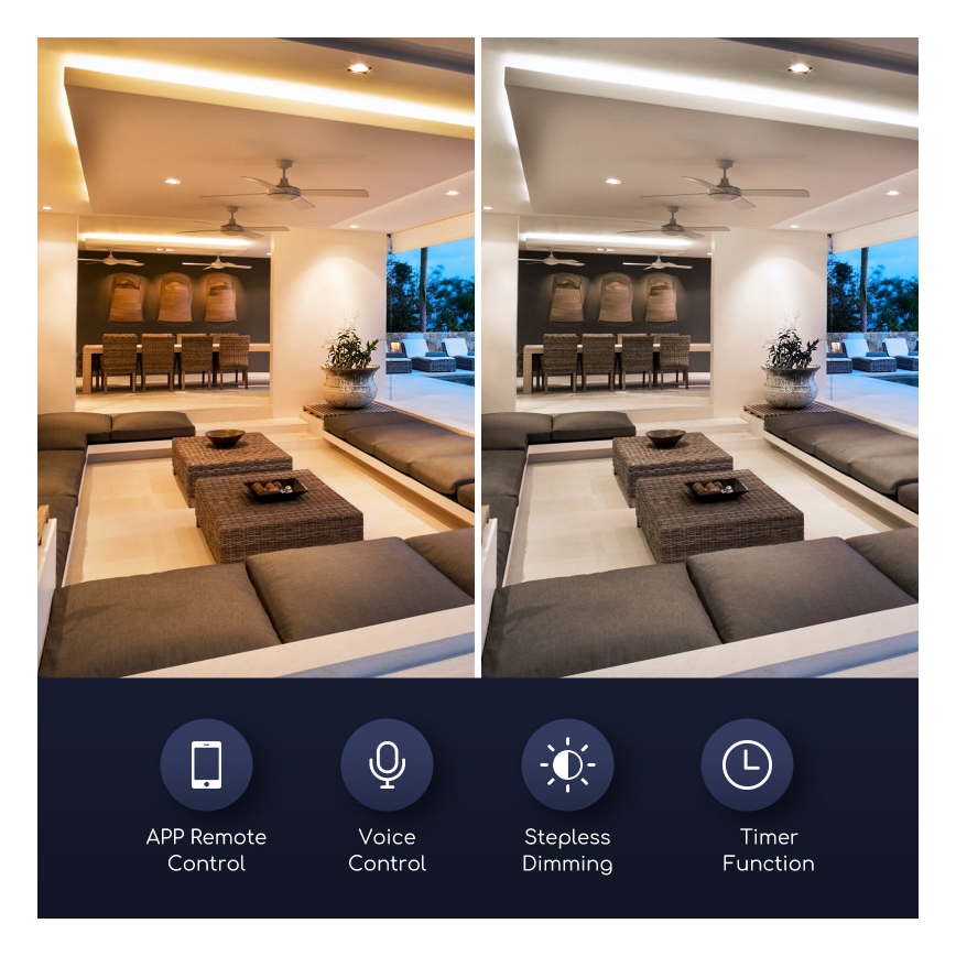 Bombilla LED regulable GU10/7W/230V 3000-6500K Wi-Fi - Aigostar