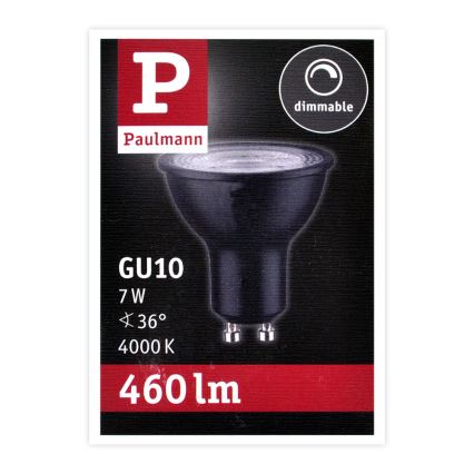 Bombilla LED regulable GU10/7W/230V 4000K - Paulmann 28754