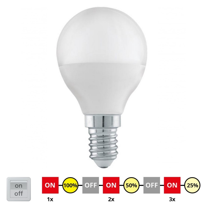 Bombilla LED regulable P45 E14/6W/230V 3000K - STEPDIMMING - Eglo 54835