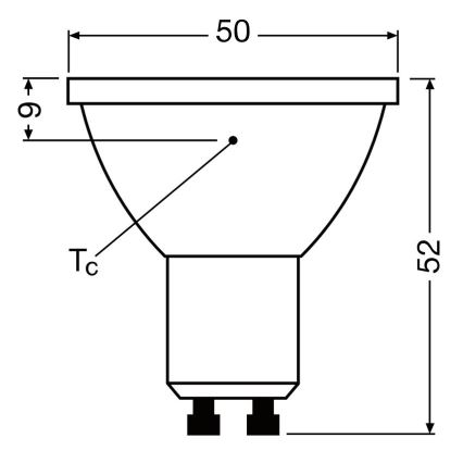 Bombilla LED regulable PAR16 GU10/3,7W/230V 4000K CRI 90 - Osram