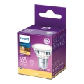 Bombilla LED regulable Philips GU10/4,6W/230V 2700K