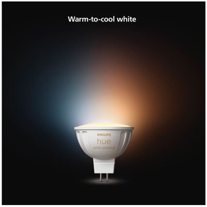 Bombilla LED regulable Philips Hue White Ambiance GU5,3/MR16/5,1W/12V 2200-6500K