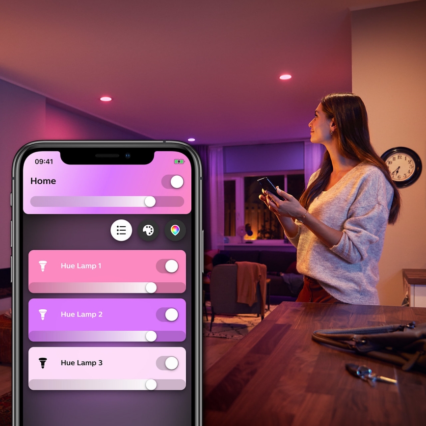 Bombilla LED regulable Philips Hue White And Color Ambiance E27/6,5W/230V 2000-6500K