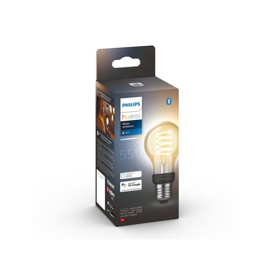 Bombilla LED regulable Philips Hue WHITE AMBIANCE A60 E27/7W/230V 2200-4500K