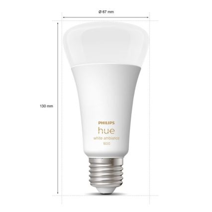 Bombilla LED regulable Philips Hue WHITE AMBIANCE E27/13W/230V 2200-6500K