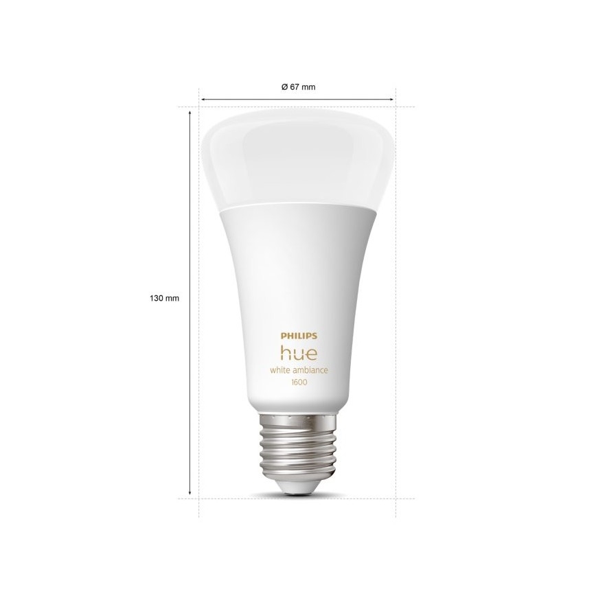 Bombilla LED regulable Philips Hue WHITE AMBIANCE E27/13W/230V 2200-6500K