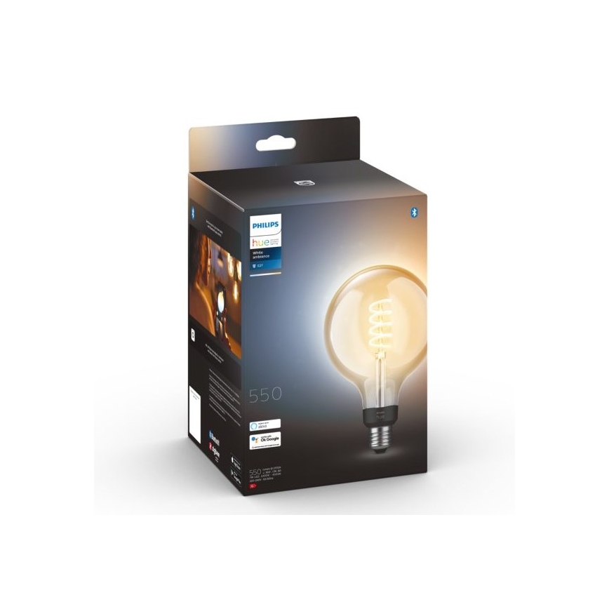 Bombilla LED regulable Philips Hue WHITE AMBIANCE G125 E27/7W/230V 2200-4500K