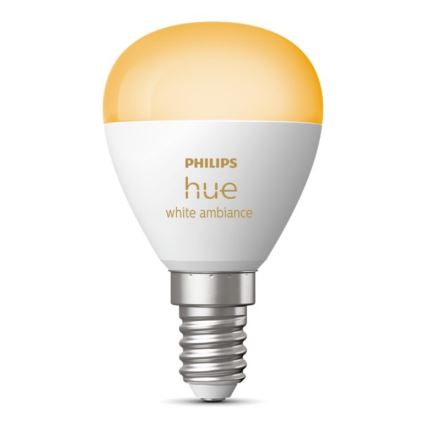 Bombilla LED regulable Philips Hue WHITE AMBIANCE P45 E14/5,1W/230V 2200-6500K