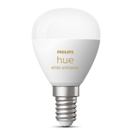 Bombilla LED regulable Philips Hue WHITE AMBIANCE P45 E14/5,1W/230V 2200-6500K