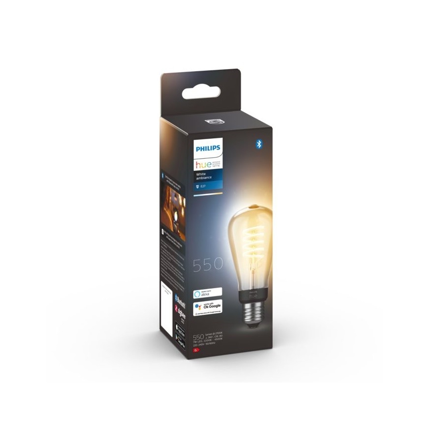 Bombilla LED regulable Philips Hue WHITE AMBIANCE ST64 E27/7W/230V 2200-4500K