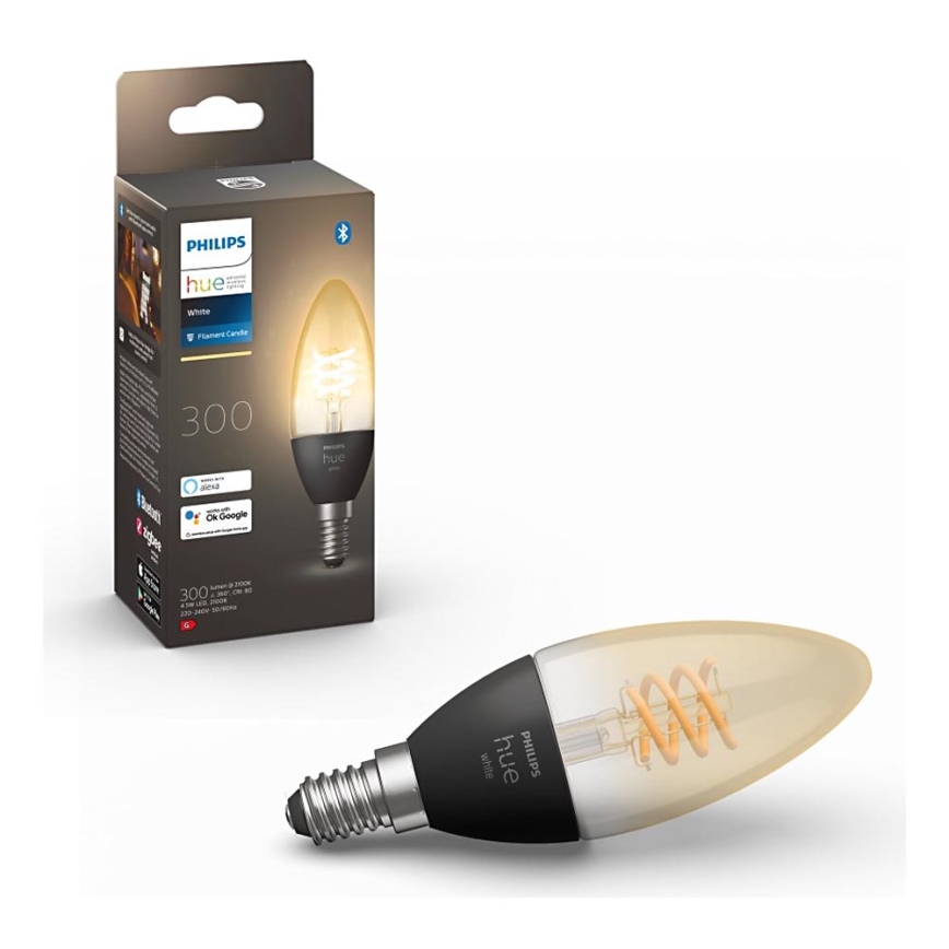 Bombilla LED regulable Philips Hue WHITE FILAMENT E14/4,5W/230V 2100K