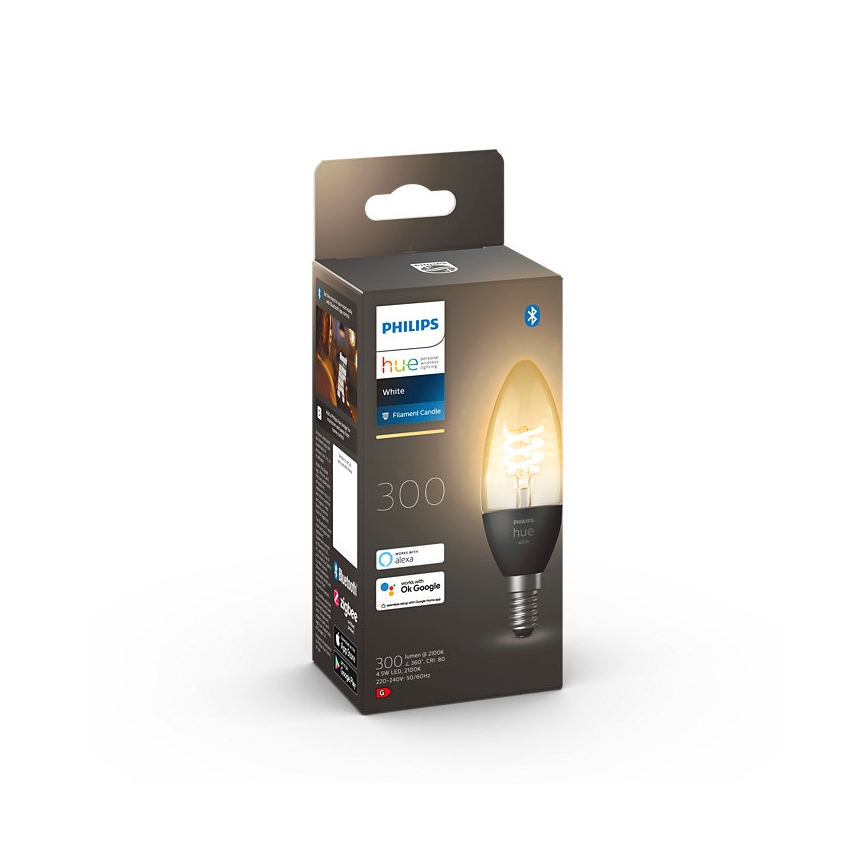 Bombilla LED regulable Philips Hue WHITE FILAMENT E14/4,5W/230V 2100K