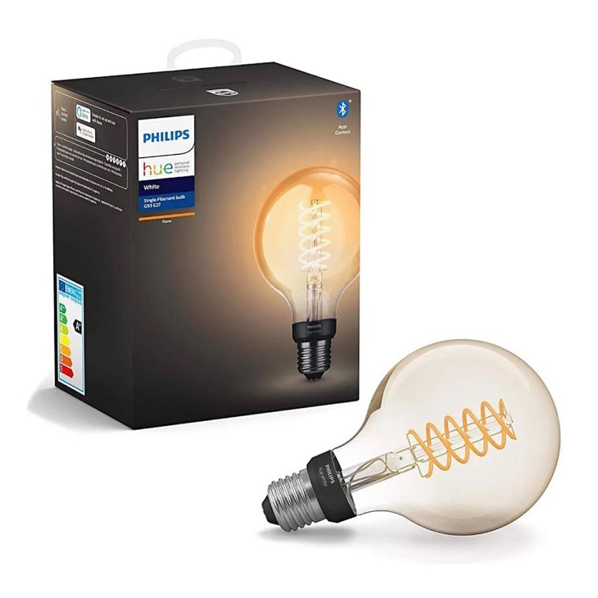 Bombilla LED regulable Philips Hue WHITE FILAMENT G93 E27/7,2W/230V 2100K