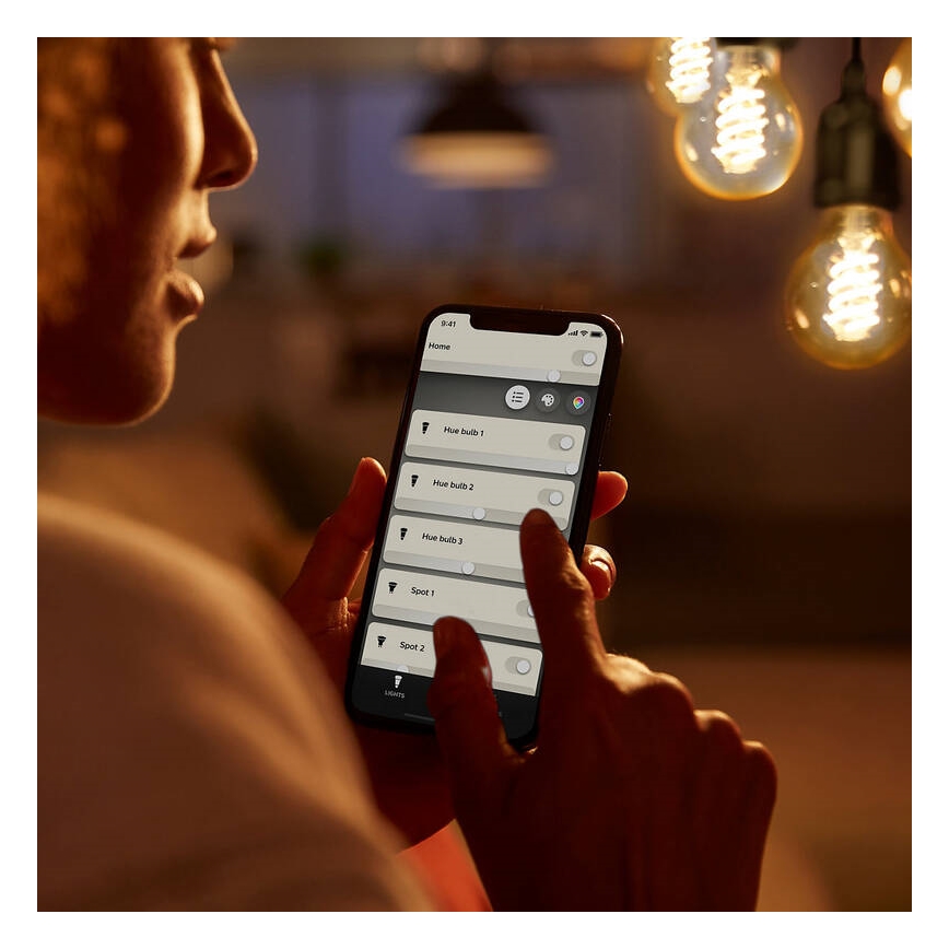 Bombilla LED regulable Philips Hue WHITE FILAMENT G93 E27/7,2W/230V 2100K