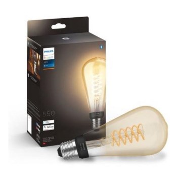 Bombilla LED regulable Philips Hue WHITE FILAMENT ST72 E27/7W/230V 2100K