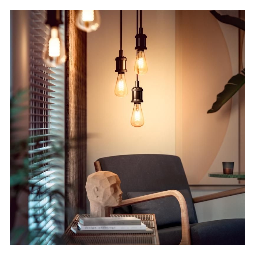 Bombilla LED regulable Philips Hue WHITE FILAMENT ST72 E27/7W/230V 2100K