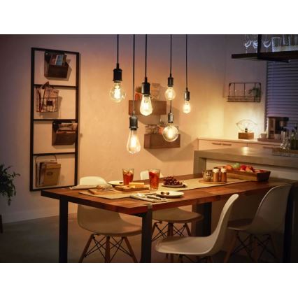 Bombilla LED regulable Philips Hue WHITE FILAMENT ST72 E27/7W/230V 2100K