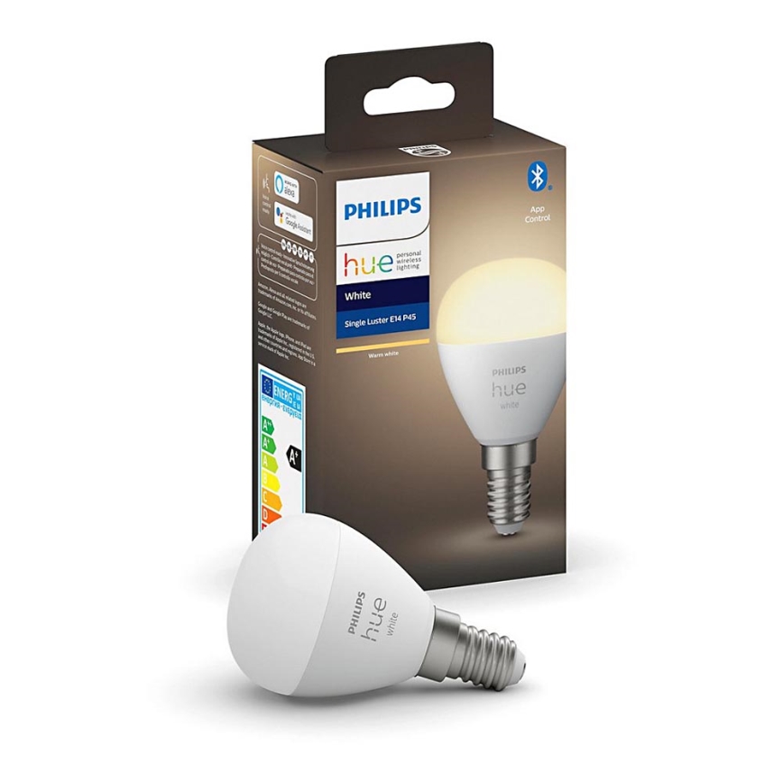 Philips - Bombilla LED Regulable Philips Hue WHITE P45 E14/5.5W