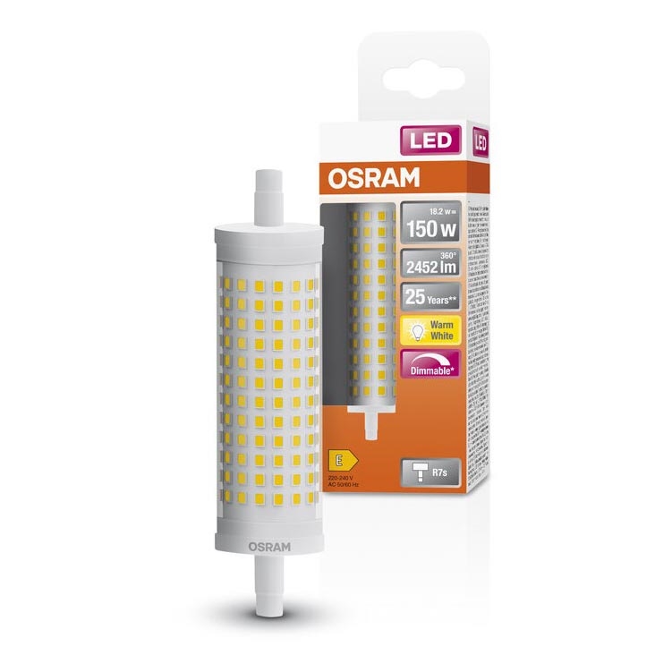 Bombilla LED regulable R7s/18,2W/230V 2700K 118 mm - Osram