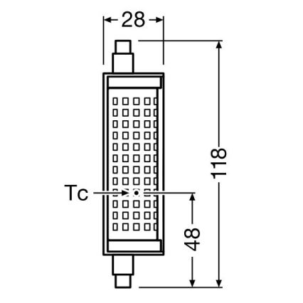 Bombilla LED regulable R7s/18,2W/230V 2700K 118 mm - Osram