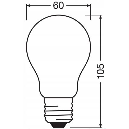 Bombilla LED regulable RETROFIT A60 E27/11W/230V 4000K - Osram