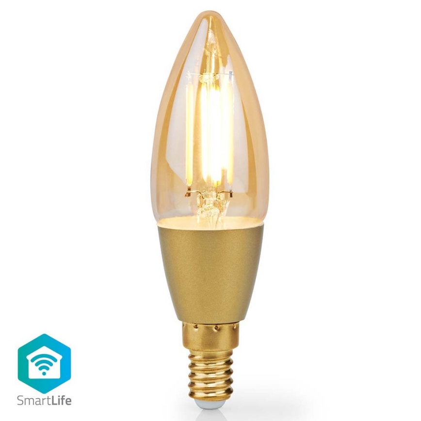 Bombilla LED regulable Smartlife E14/4,9W/230V 1800-3000K Wi-Fi Tuya