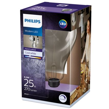 Bombilla LED regulable SMOKY VINTAGE Philips A160 E27/6,5W/230V 4000K