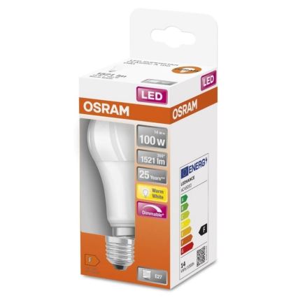 Bombilla LED regulable SUPERSTAR E27/14W/230V 2700K - Osram